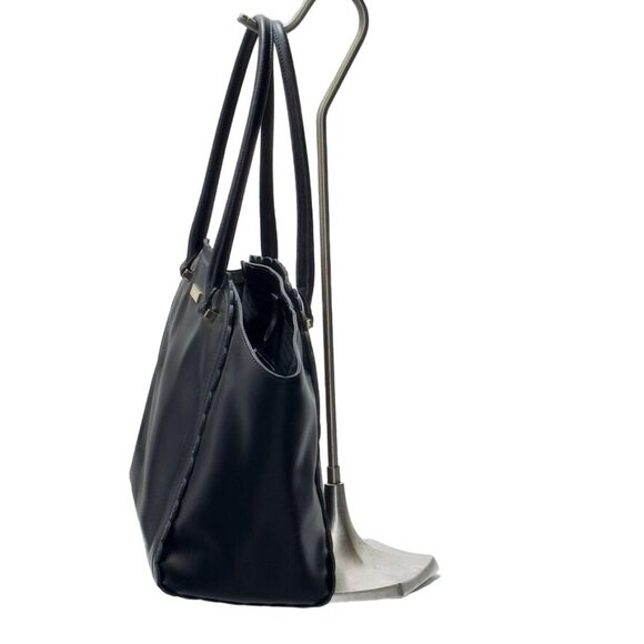 KATE SPADE New York Women's Black Leather Tote Bag Scalloped Straps - Picture 3 of 14